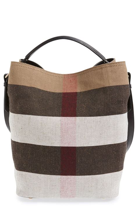 Burberry Medium Susanna Mega Check Bucket Bag 